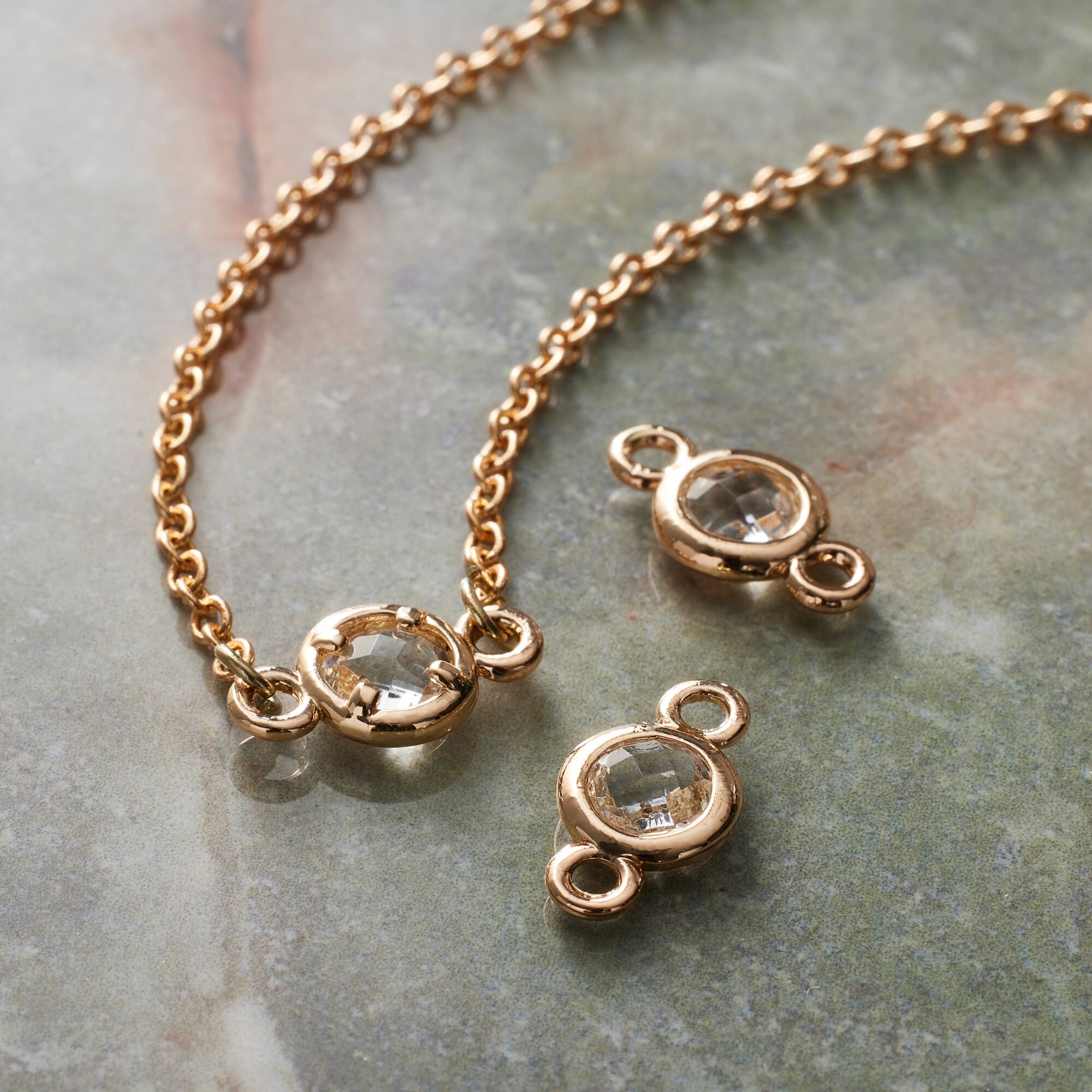 14mm Gold Circle Connectors, 3ct. by Bead Landing™